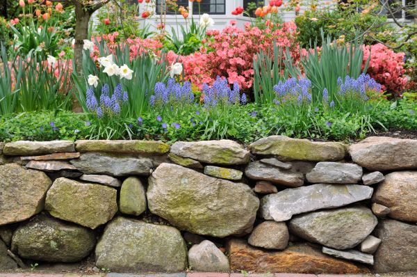 Stone Wall Hardscaping in Herndon